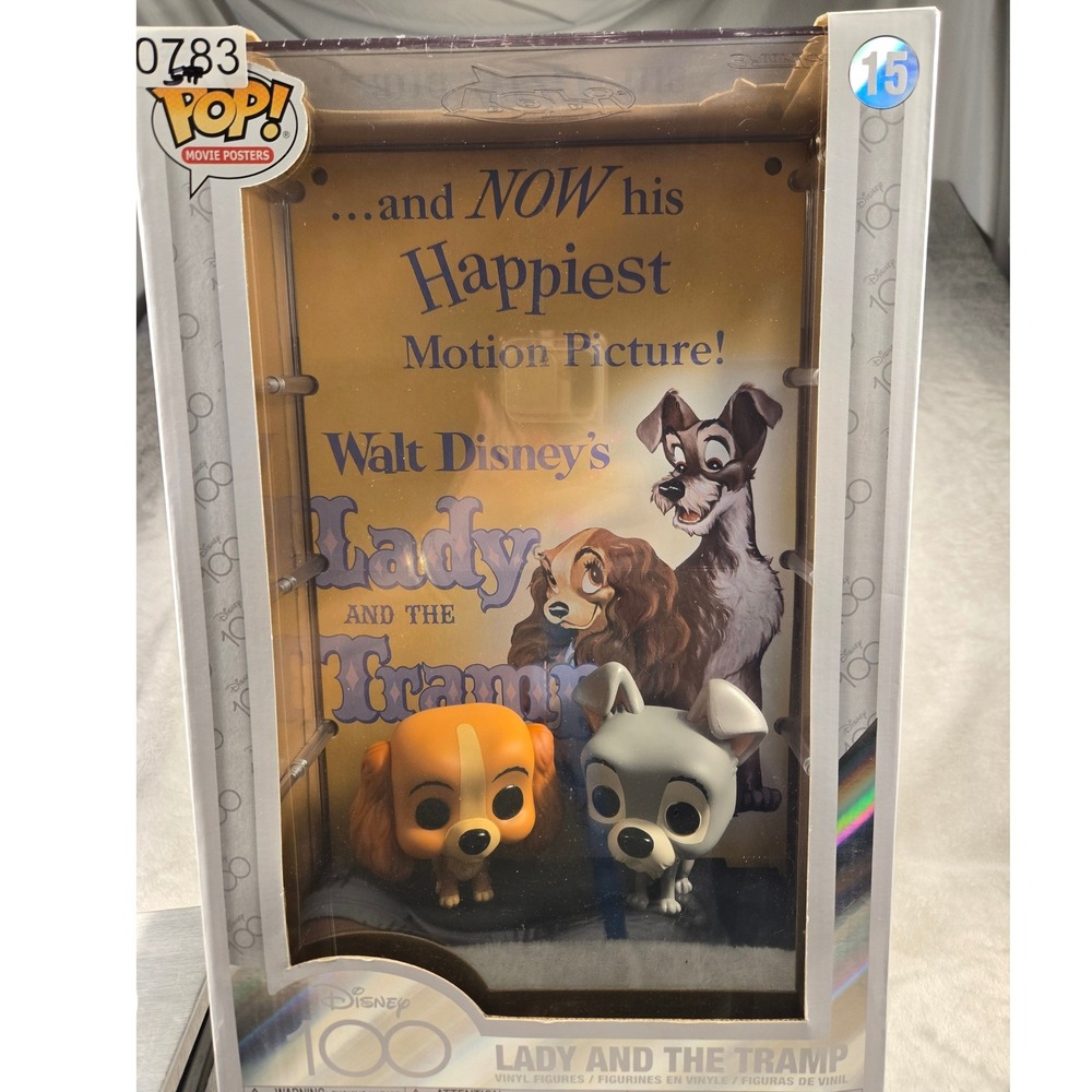 Funko Pop Movie Poster Disney 100 Lady and the Tramp 15 Vinyl Figures New